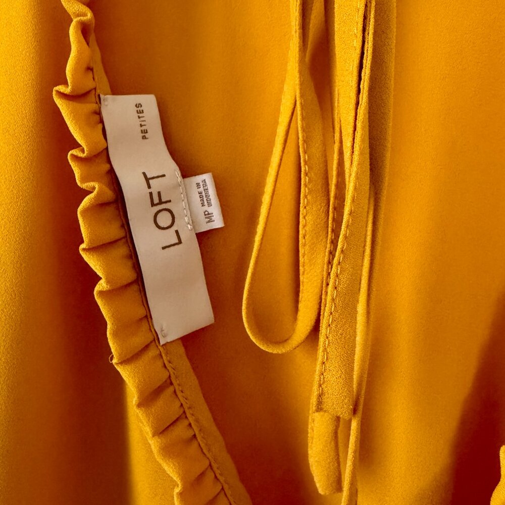LOFT Petites Blouse with Tie Back - Picture 6 of 7